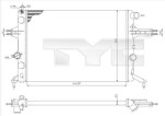 TYC Radiaator,  mootorijahutus 725-0021