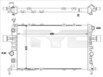TYC Radiaator,  mootorijahutus 725-0040-R