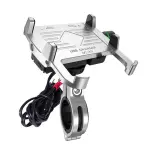 telefonihoidja laadijaga usb qiuck charge 3.0 4 ride r10-metal