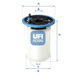 UFI Kütusefilter 26.H2O.00