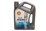Poolsüsteetiline 4T mootoriõli SHELL ADVANCE ULTRA 10W40 4l, API SN JASO MA-2 sünteetiline