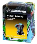 Neljataktiline mootoriõli 4T SILKOLENE V-Twin SAE 20W50 4I SJ JASO MA-2 Mineraal biolagunevad pakendid; matka mootorratastele suure jõudlusega topelt v-mootoritele