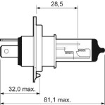 VALEO  Hõõgpirn,Kaugtuli ESSENTIAL H4 12V 60/55W 032007