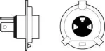 VALEO Hõõgpirn,  Kaugtuli +50% LIGHT H4 12V 60/55W 032511