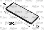 Filter,  salongiõhk VALEO ESSENTIAL 698164