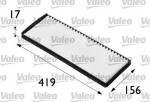Filter, salongiõhk VALEO ESSENTIAL 698165