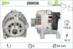 Generaator VALEO CORE-FLEX 14V 200036