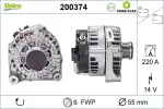 Generaator VALEO CORE-FLEX 14V 200374