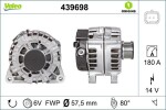 Generaator VALEO ORIGINS NEW OE TECHNOLOGY 14V 439698