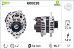  Генератор VALEO ORIGINS NEW OE TECHNOLOGY 14V 600028