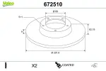 VALEO Piduriketas COATED 672510