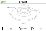 VALEO Piduriketas COATED 672721