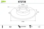 VALEO  Piduriketas COATED 672738