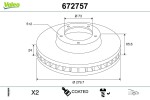 VALEO Piduriketas COATED 672757