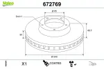 VALEO Piduriketas COATED 672769