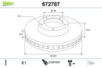 VALEO Piduriketas COATED 672787