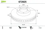 VALEO Piduriketas COATED 672925