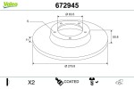 VALEO  Piduriketas COATED 672945