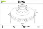 VALEO Piduriketas COATED 673029