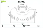 VALEO Тормозной диск COATED 673032