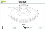 VALEO Тормозной диск COATED 673306