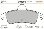 VALEO Piduriklotsi komplekt,  ketaspidur ESSENTIAL 301005