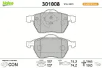 VALEO Piduriklotsi komplekt,  ketaspidur ESSENTIAL 301008