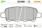 VALEO Piduriklotsi komplekt,  ketaspidur ESSENTIAL 301009