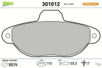 VALEO Piduriklotsi komplekt,  ketaspidur ESSENTIAL 301012