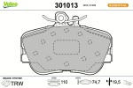 VALEO Piduriklotsi komplekt,  ketaspidur ESSENTIAL 301013