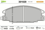 VALEO Piduriklotsi komplekt,  ketaspidur ESSENTIAL 301020