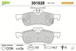 VALEO Piduriklotsi komplekt,  ketaspidur ESSENTIAL 301028