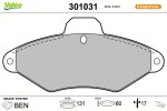 VALEO Piduriklotsi komplekt,  ketaspidur ESSENTIAL 301031