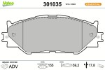 VALEO Piduriklotsi komplekt,  ketaspidur ESSENTIAL 301035