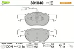 VALEO Piduriklotsi komplekt,  ketaspidur ESSENTIAL 301040