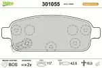 VALEO  Piduriklotsi komplekt,ketaspidur FIRST 301055