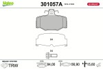 VALEO Piduriklotsi komplekt,  ketaspidur EXPERT 301057A