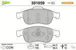 VALEO Piduriklotsi komplekt,  ketaspidur ESSENTIAL 301059