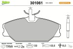 VALEO Piduriklotsi komplekt,  ketaspidur ESSENTIAL 301061