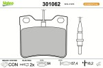 VALEO Piduriklotsi komplekt,  ketaspidur ESSENTIAL 301062