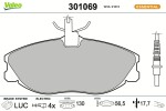 VALEO Piduriklotsi komplekt,  ketaspidur ESSENTIAL 301069