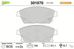 VALEO Piduriklotsi komplekt,  ketaspidur ESSENTIAL 301070