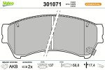 VALEO Piduriklotsi komplekt,  ketaspidur ESSENTIAL 301071