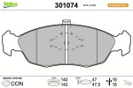 VALEO Piduriklotsi komplekt,  ketaspidur ESSENTIAL 301074