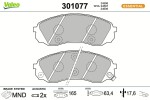 VALEO Piduriklotsi komplekt,  ketaspidur ESSENTIAL 301077