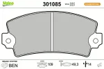 VALEO Piduriklotsi komplekt,  ketaspidur ESSENTIAL 301085