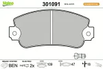 VALEO Piduriklotsi komplekt,  ketaspidur ESSENTIAL 301091