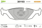 VALEO Piduriklotsi komplekt,  ketaspidur ESSENTIAL 301103
