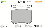 VALEO Piduriklotsi komplekt,  ketaspidur ESSENTIAL 301183
