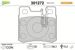 VALEO Piduriklotsi komplekt,  ketaspidur ESSENTIAL 301272